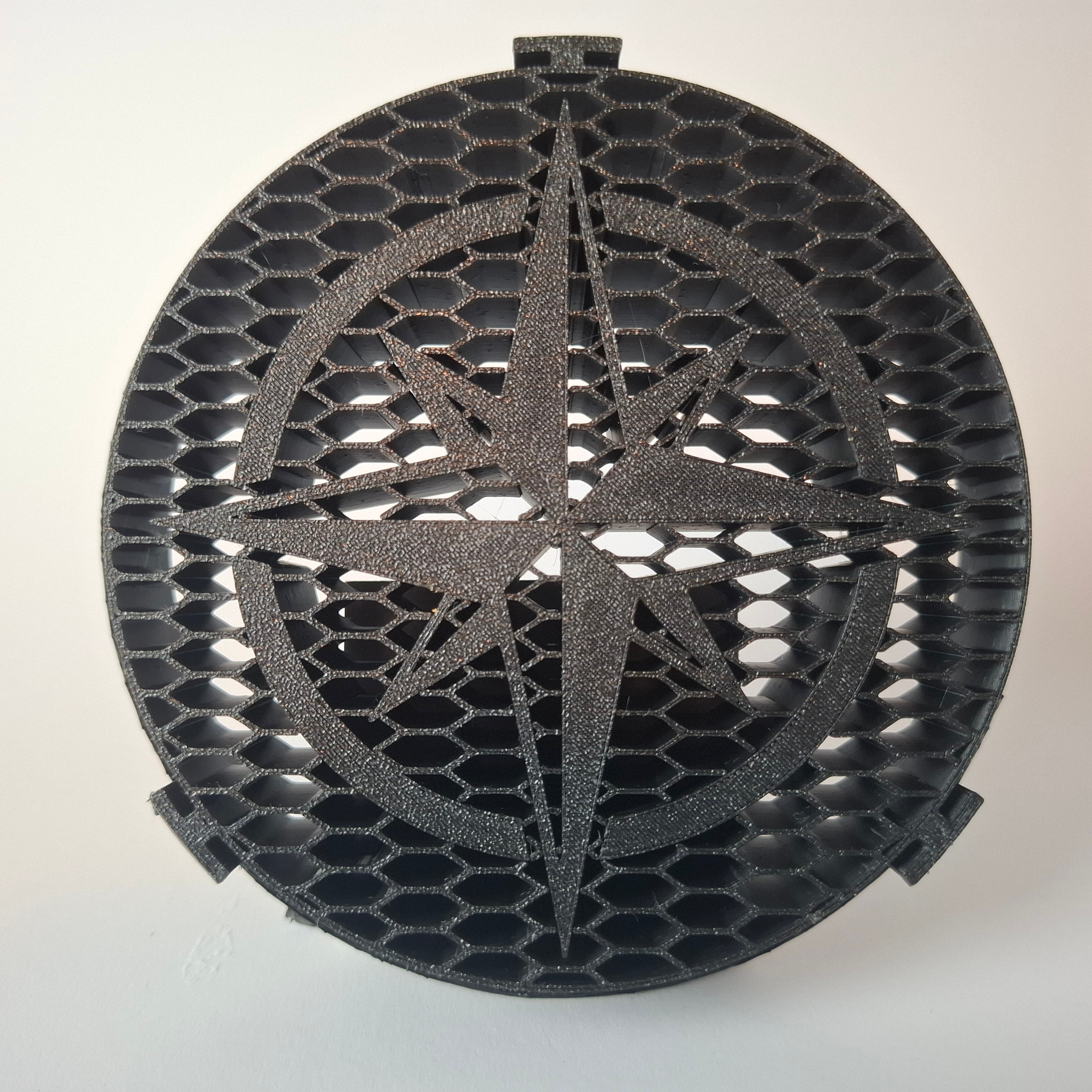 2.	VW Kühlergrill Emblem Kompass 3D Druck Detailansicht