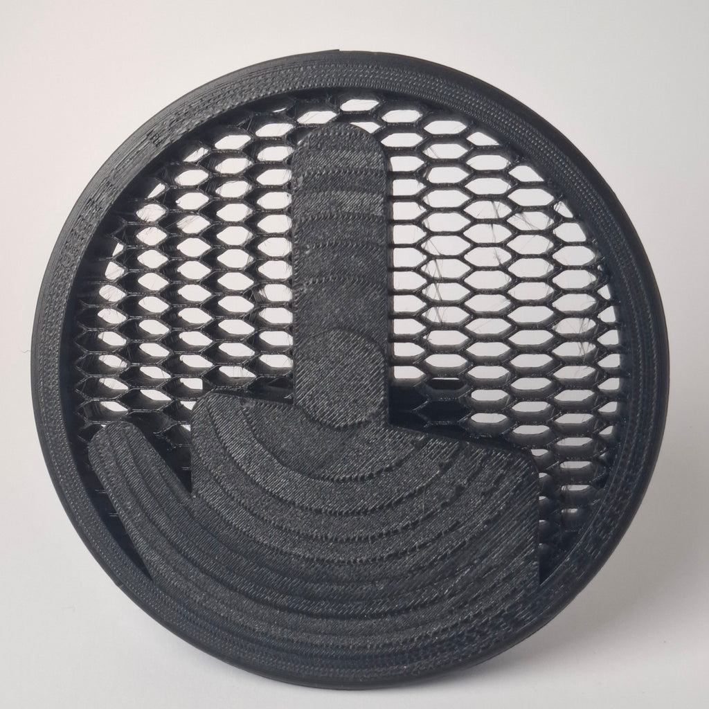 VW Kühlergrill Emblem mittelfinger 3D Druck Frontansicht