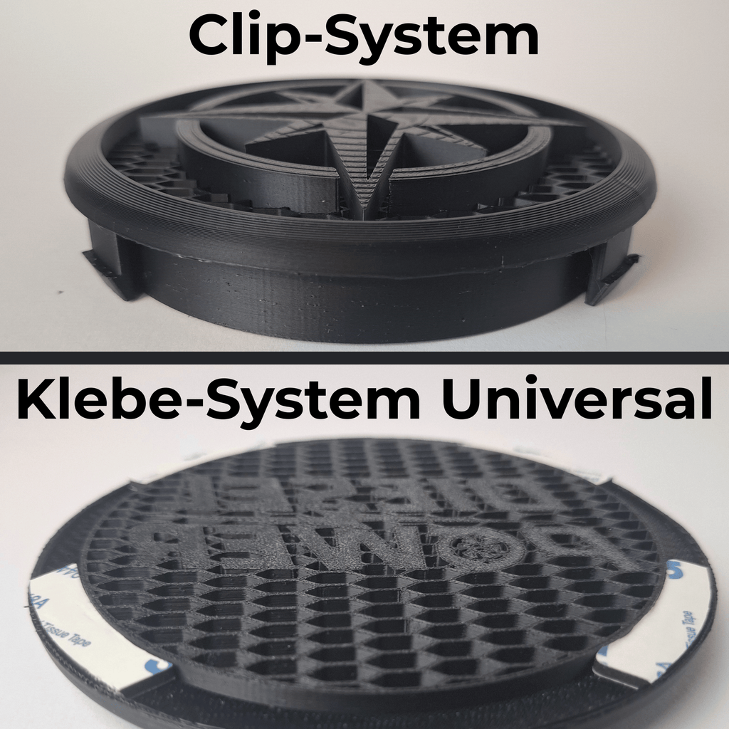 VW Kühlergrill Emblem [Design] 3D Druck Montage Clip Kleben